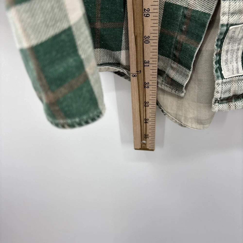 Vintage Abercrombie & Fitch Long Sleeve Button Front Flannel Shirt XL Grunge - Picture 9 of 11
